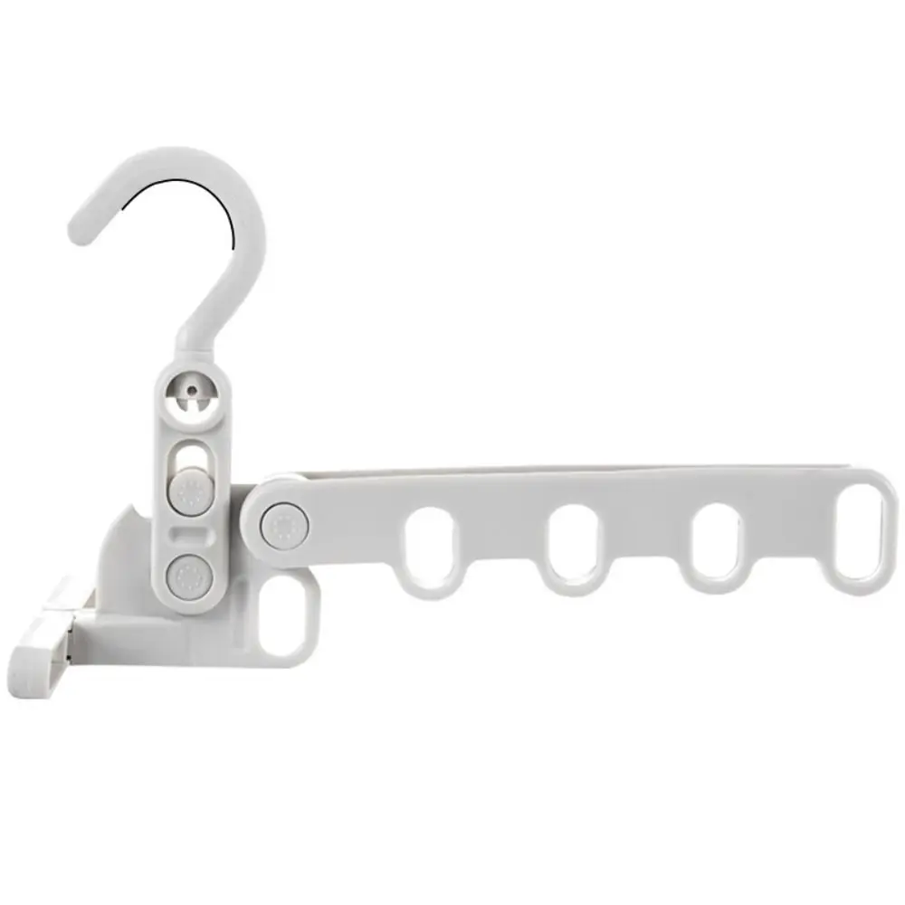 Foldable Clothes Drying Rack Five-hole Clothes Hanger Multi-function Angle Adjustable Clothes Hook Practical Household Supplies