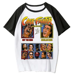 nicolas cage clothing top tees male casual streetwear y2k manga japanese tshirt white t shirt anime