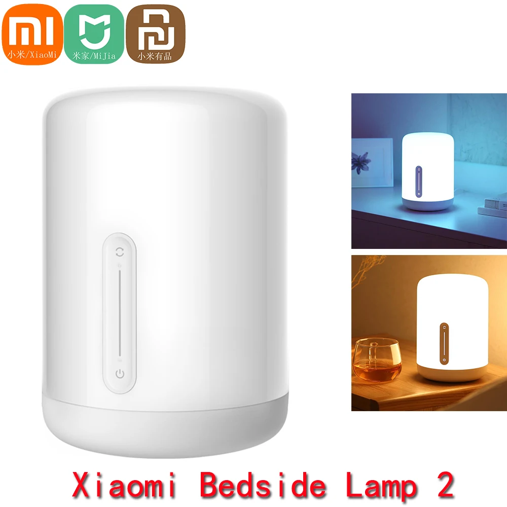 

NEW Xiaomi Mijia Smart Bedside Lamp 2 Night Light Voice Control Touch Switch Red Mi Home App Led Bulb For Apple Homekit Siri