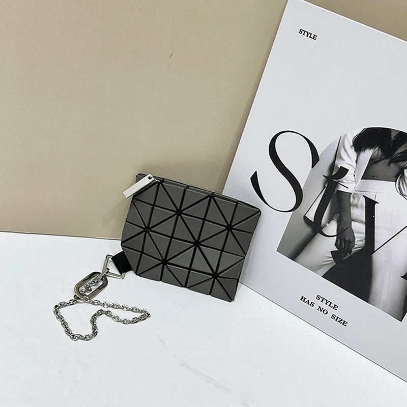แฟชั่นเรขาคณิตผู้หญิงเก็บกระเป๋าเล็กกระเป๋ากุญแจกระเป๋าใส่เหรียญกระเป๋าสตางค์ผู้หญิง