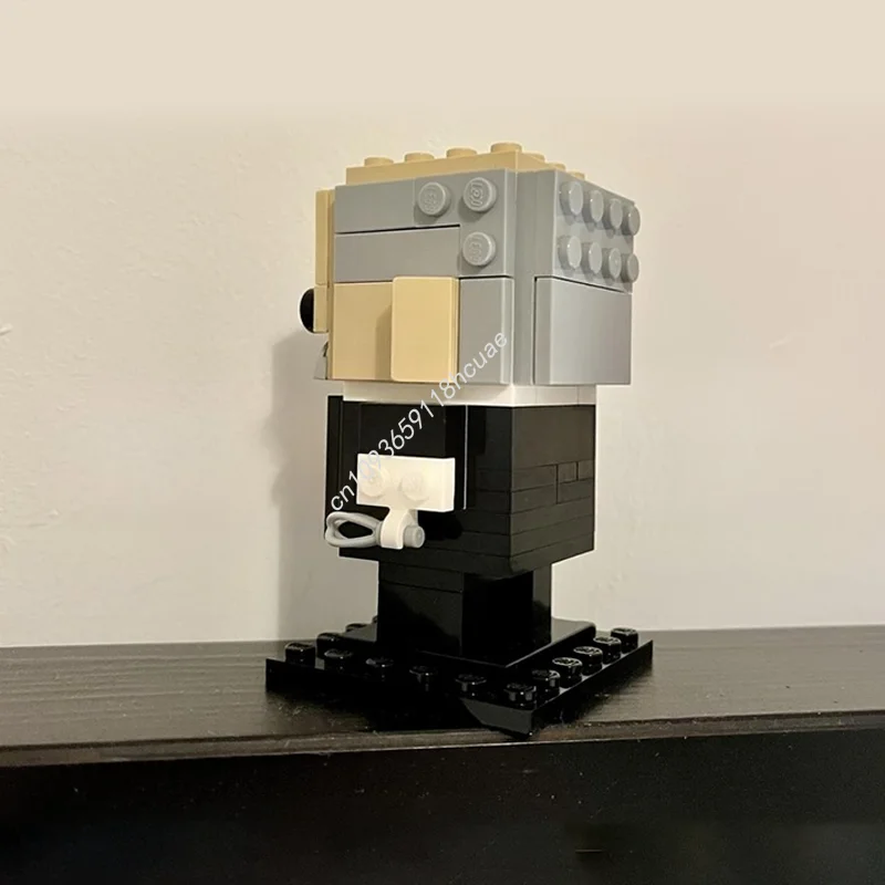 86 pçs moc alfred pennyworth brickheadz modelo blocos de construção arquitetura modular montar brinquedos diy presentes natal