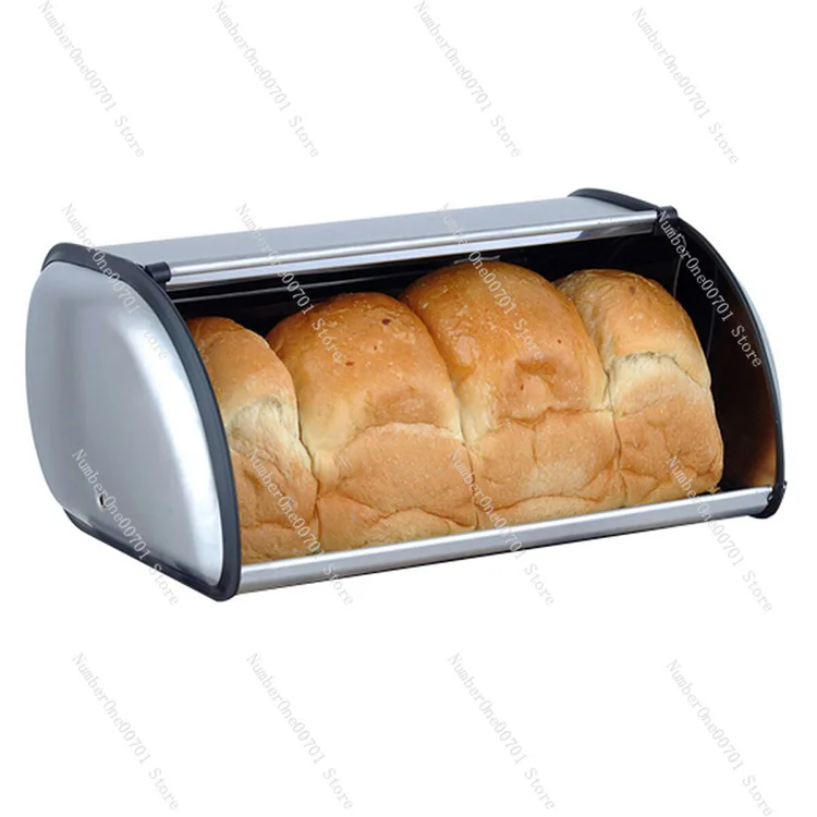 

Stainless Steel Bread Box Pull-out Flip-top Fresh-keeping Isolation Mosquito and Fly Cake Storage Box Packaging Box