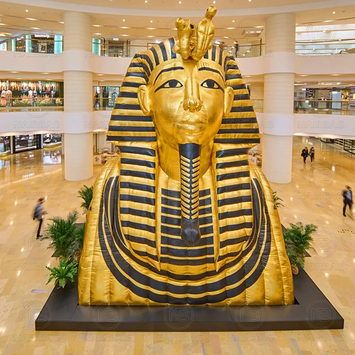 

Inflatable Bust Of Egyptian Pharaoh Replicas 10-Metre Tall Inflatable Ancient Egyptian King Tutankhamun Model For Advertising