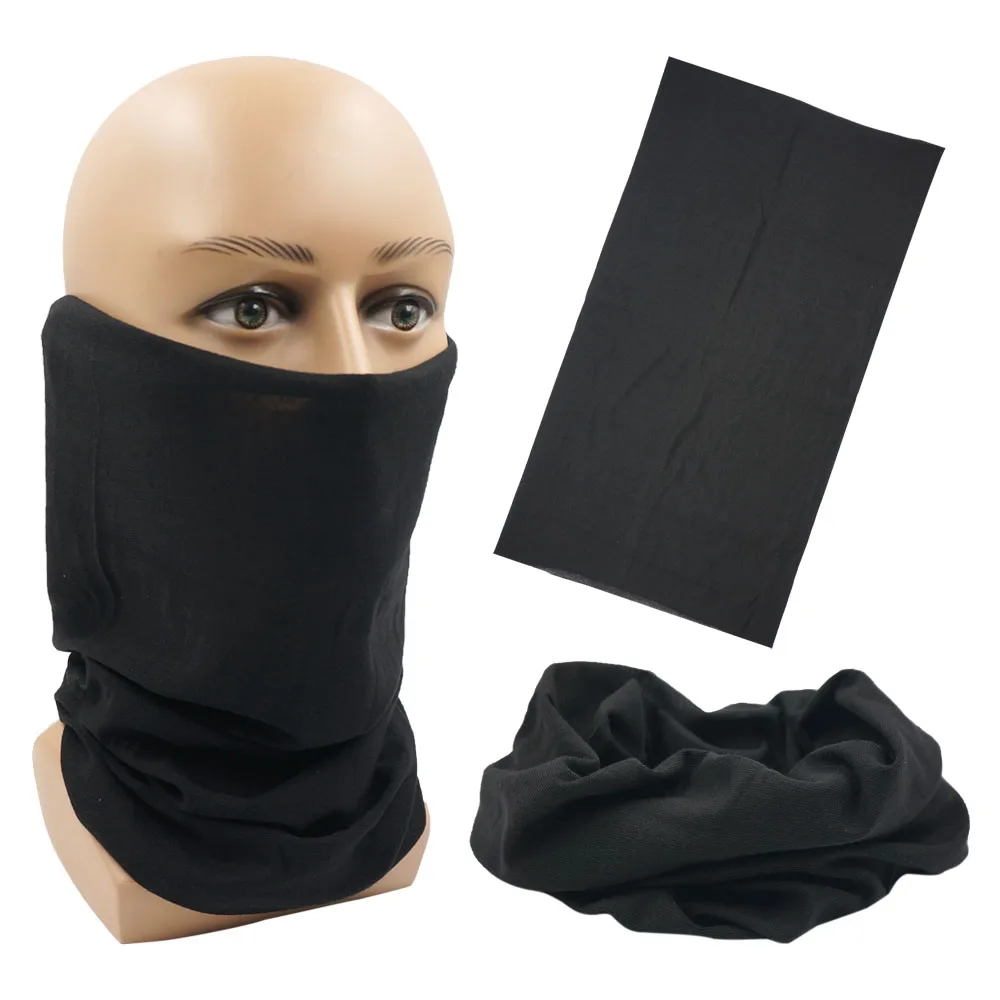 Dyeing Color Neck Gaiter Men Women Plain Bandana Multifunctional Headscarf Windproof Face Shields Seamless Tube Snood Warmer