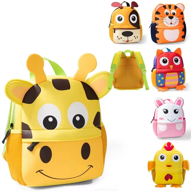 

New 3D Children School Bags Kids Backpacks Kindergarten Cartoon Animal Toddle Kids Backpack Fashion Travel Outdoor Bags