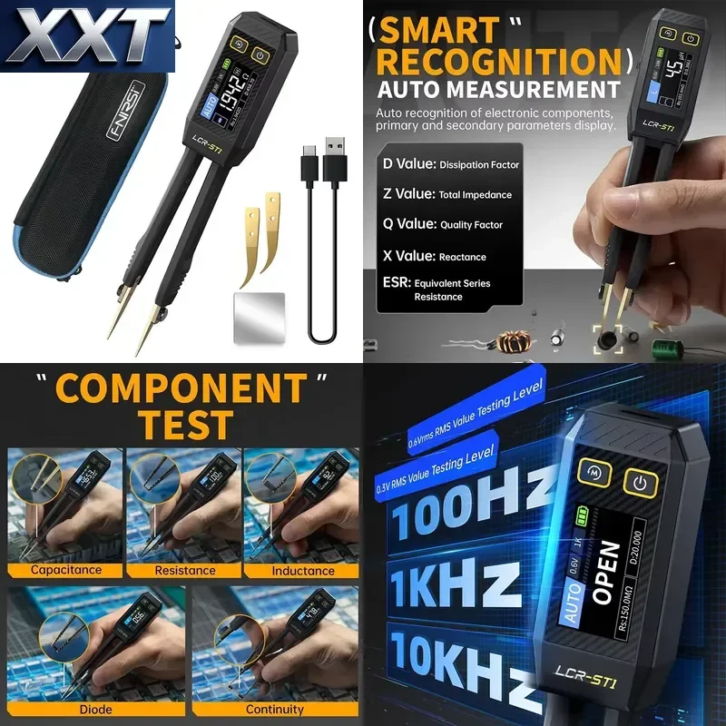 XXT Digital Tweezers Bridge Resistance Capacitance Inductance Continuity Diode Test Measurement Tools Smart Tweezers LCR