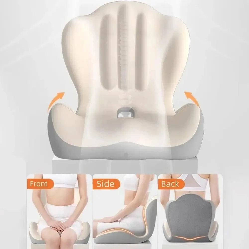 

Ergonomic memory foam seat cushion with lumbar support - 100 % memory