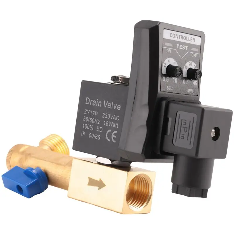 A04G-G1/2 DN15 230V Automatic Timed Water Tank Electronic Timed Drain Valve For Air Compressor Condensate Management Durable