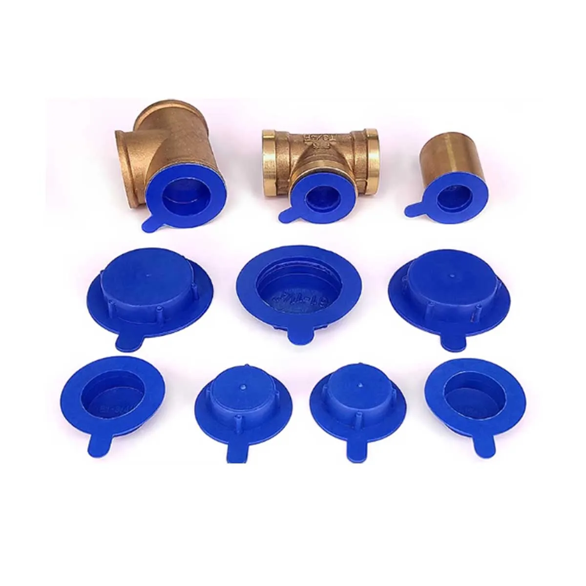 Blue Plastic, Threaded Internal Plug, 61 Type Ball Valve Socket Pipe, Threaded Hole Protective Cover