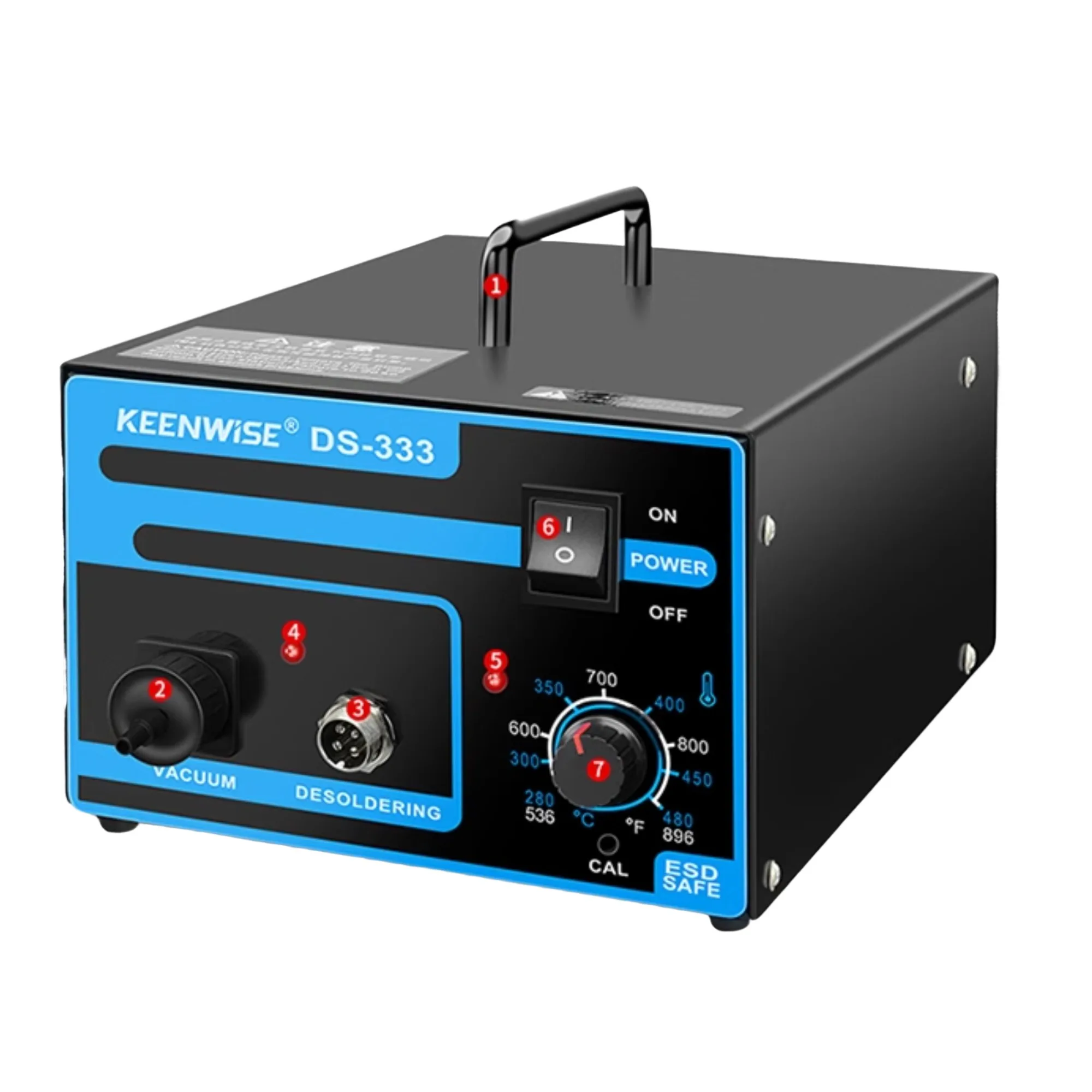 

DS-333 Industrial Desoldering Tool with One-Touch Heat Adjustment and Clog-Free Maintenance Design for Continuous Operation.