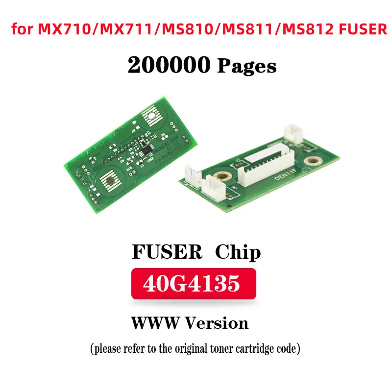 200K Pages WW Version 40G8550/40G4135 Fuser Chip for Lexmark MX710/MX711/MS810/MS811/MS812