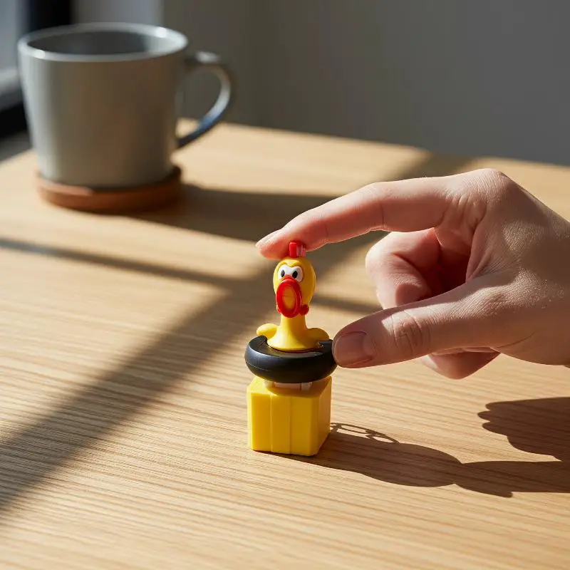 Funny Screaming Chicken Finger Button Clicker Decompression Toys Keychain With Sound & Lights Stress Relief Toy Bag Pendant Gift