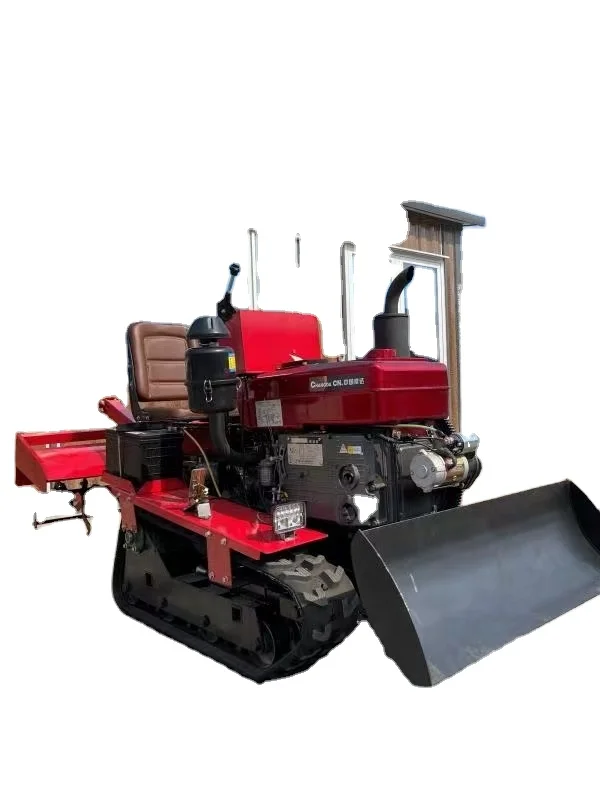 Multifunctional 25 35 Horsepower Agricultural Small Tracked Diesel Powered Rotary Tiller Cultivator Wholesale