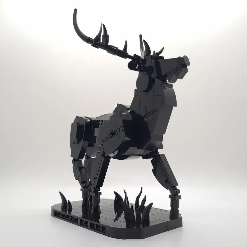 새로운 321Pcs 인기있는 동물 시리즈 Moc Cervus Elaphus 모델 맞춤 퍼즐 Diy 창의적인 아이디어 어린이 장난감 생일 크리스마스 선물