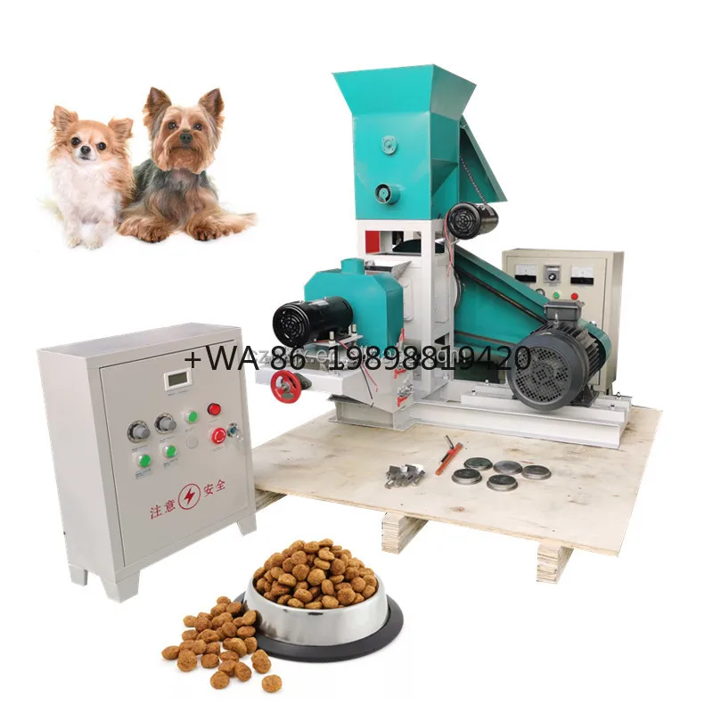 Dry Fish Feed Floating Shrimp Food Pellet Puffing Machine Factory Price Pelletizing Extruder Machine