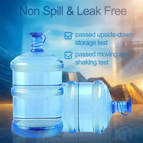 3 & 5 Gallon Water Jug Cap, Upgrade Reusable Replacement Caps, Non Spill Lids Cover for 55mm Water Bottles