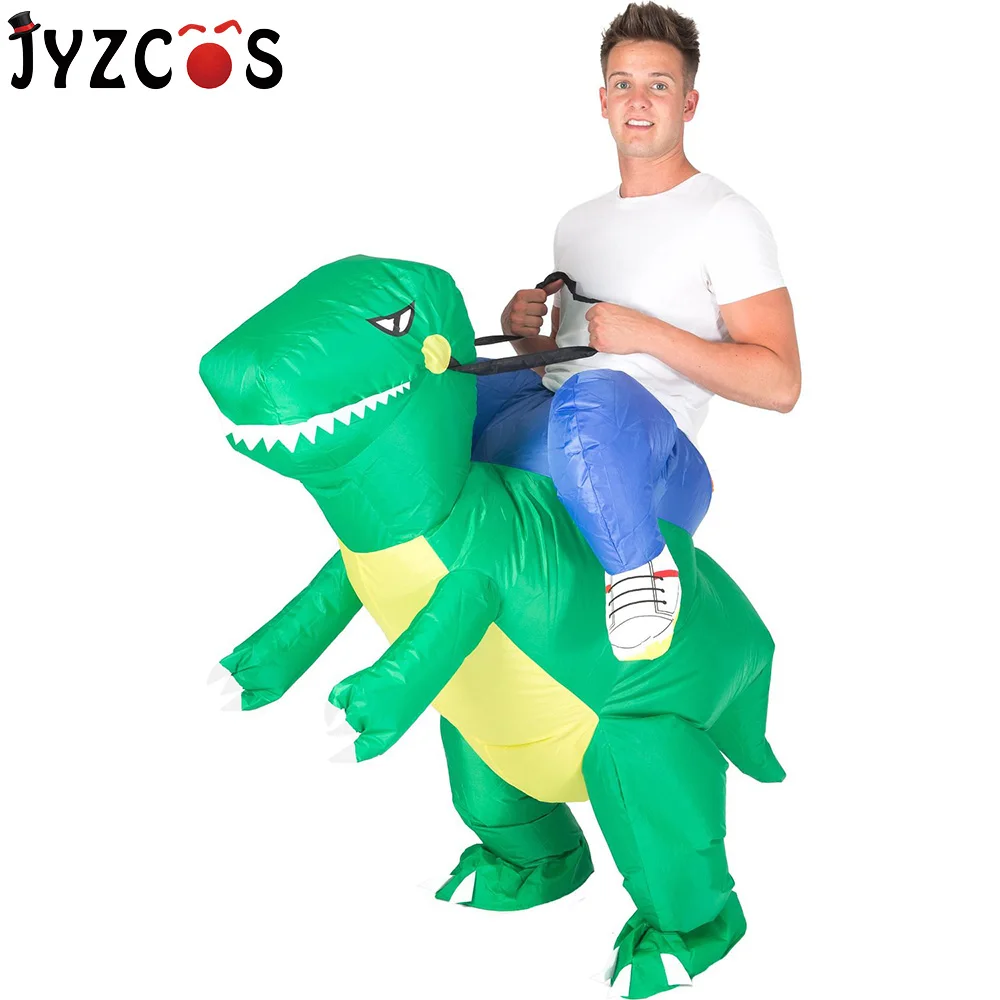 JYZCOS Riding Dinosaur Inflatable CostumeFor Kids Adult Anime Cosplay Dress Party Activities Inflatable Doll