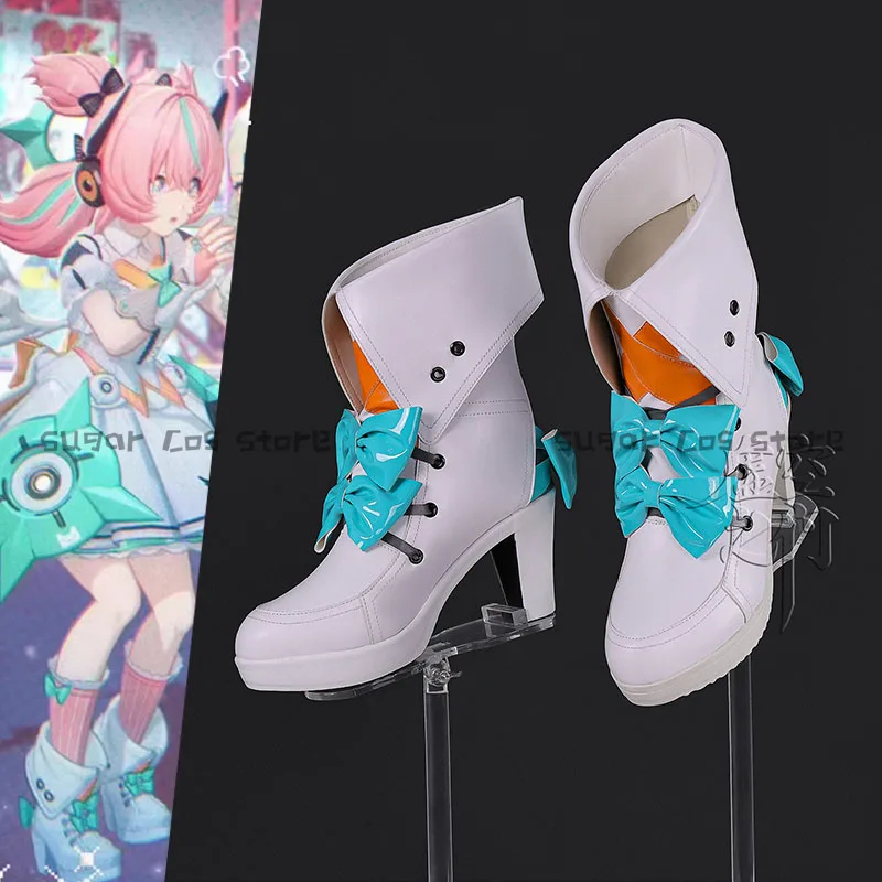 

Обувь для косплея Zenless Zone Zero Aria, белые ботинки из искусственной кожи, реквизит для Хэллоуина, карнавала, вечеринок для женщин и девочек