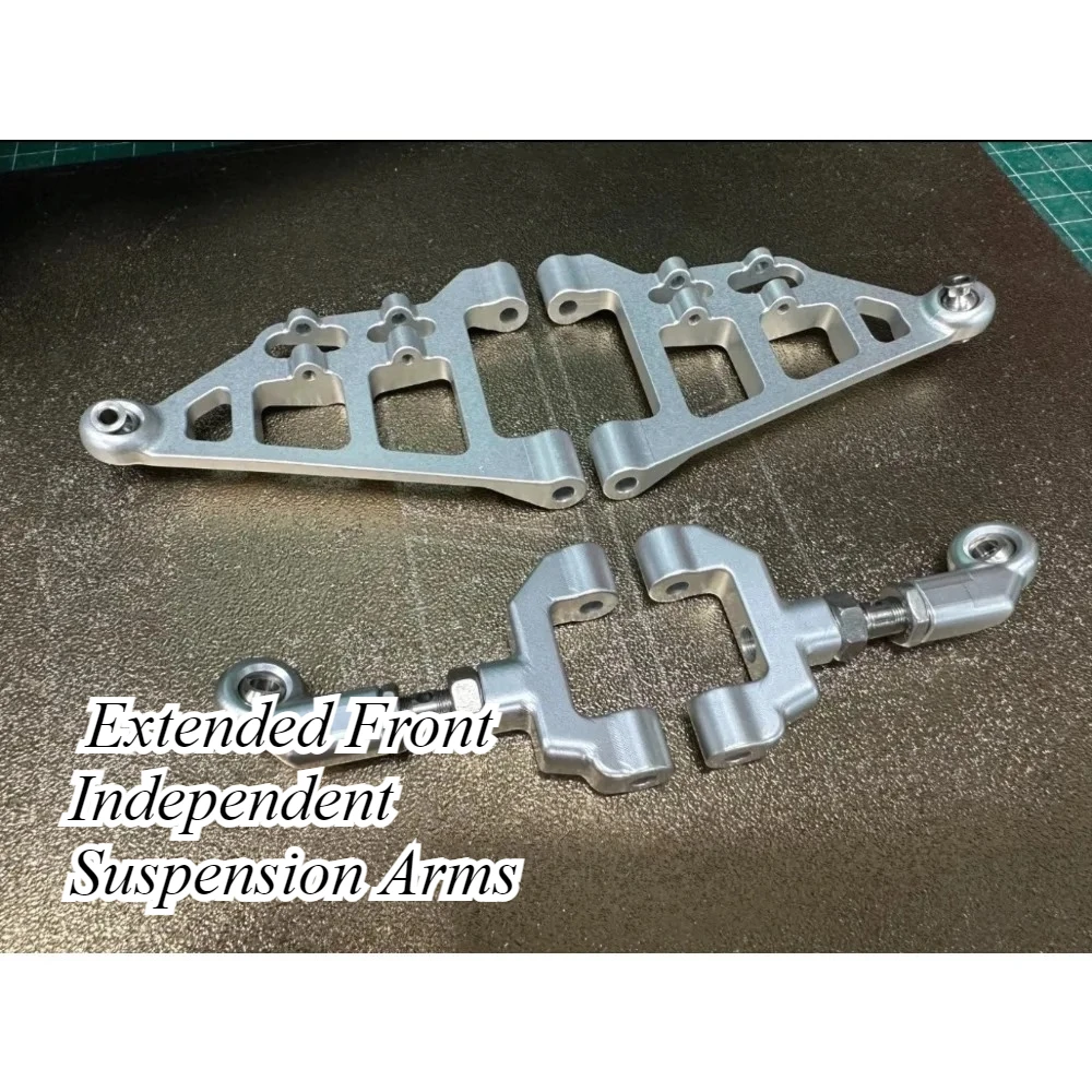 RC Crawler Upgrade Parts Extended Front Independent Suspension Arm Customized For KM 1/8 RC Offroad Truck Replacement Accessory