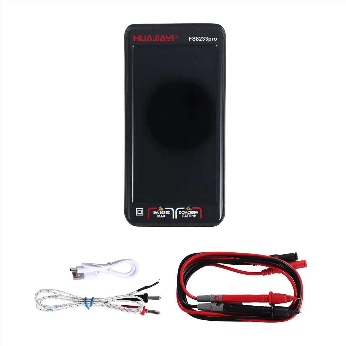 【Meters】 FS8233PRO Touch Screen Smart Digital Multimeter DC/AC 10A Multimetro Transistor 9999 Counts True Rmsauto Range Black