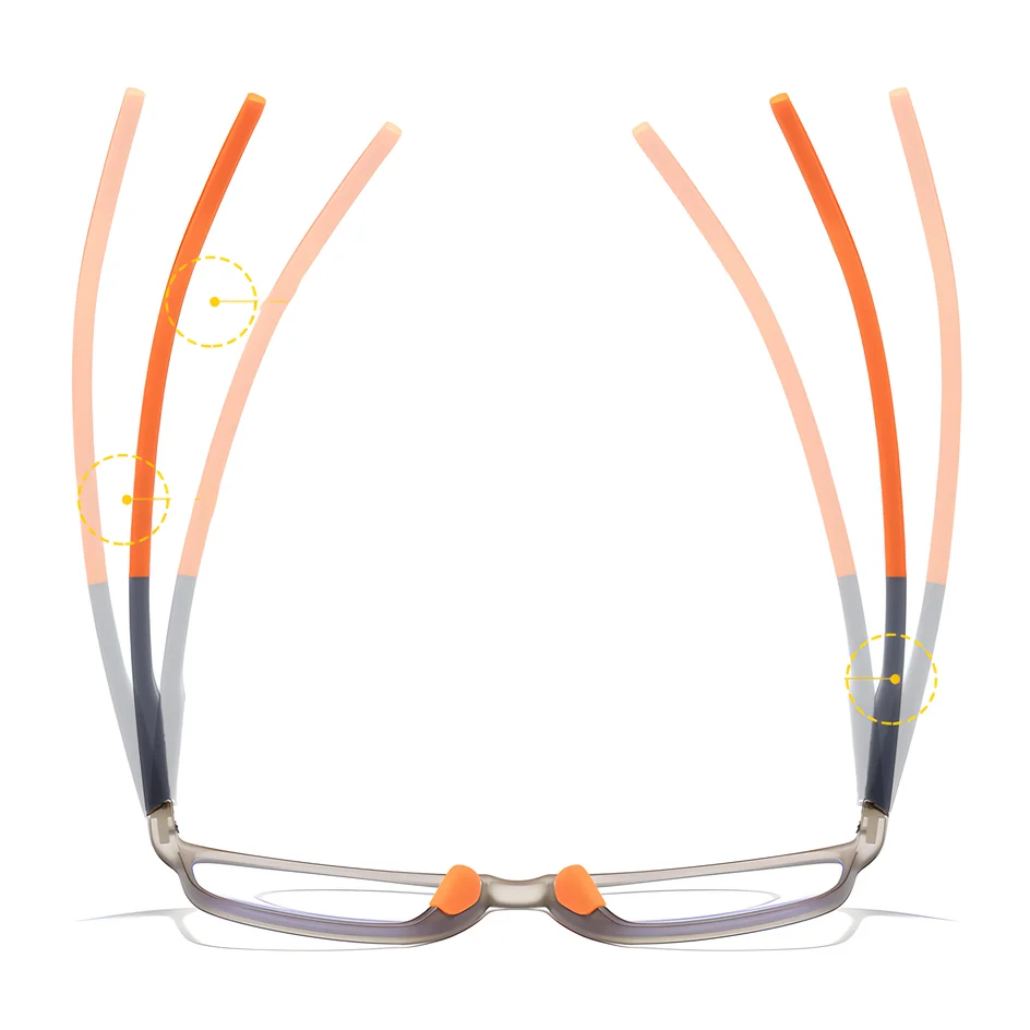 2 Pcs 1.0-4.0 Sports Prescription Bifocal Eyeglasses Photochromic Progressive Multifocal Anti-blue Light Discoloration