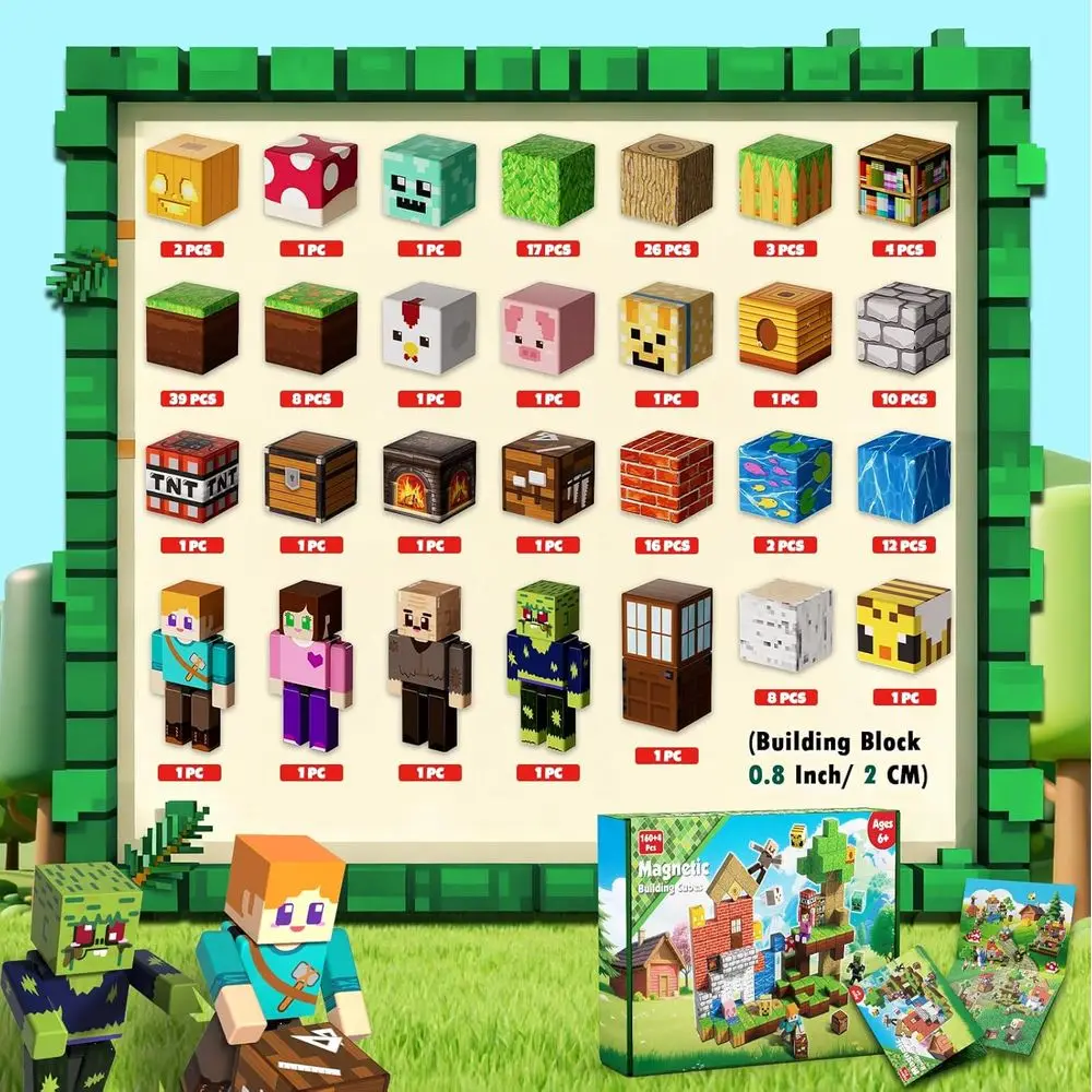 磁気ビルディングセット - 164ピースの磁気キューブ、3歳以上のお子様向け、4歳から12歳向けの教育的組み立て玩具