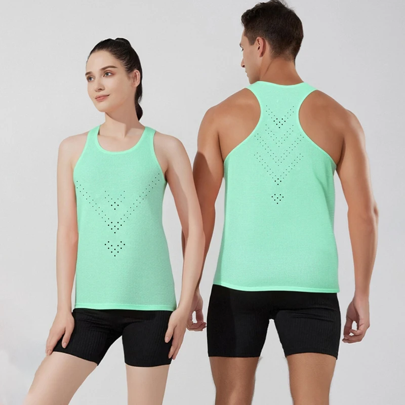Unisex Ultra-Light Quick-Dry Running Vest Men Women Summer Breathable T shirt for Marathon Athletic Gym Training Fitness Workout