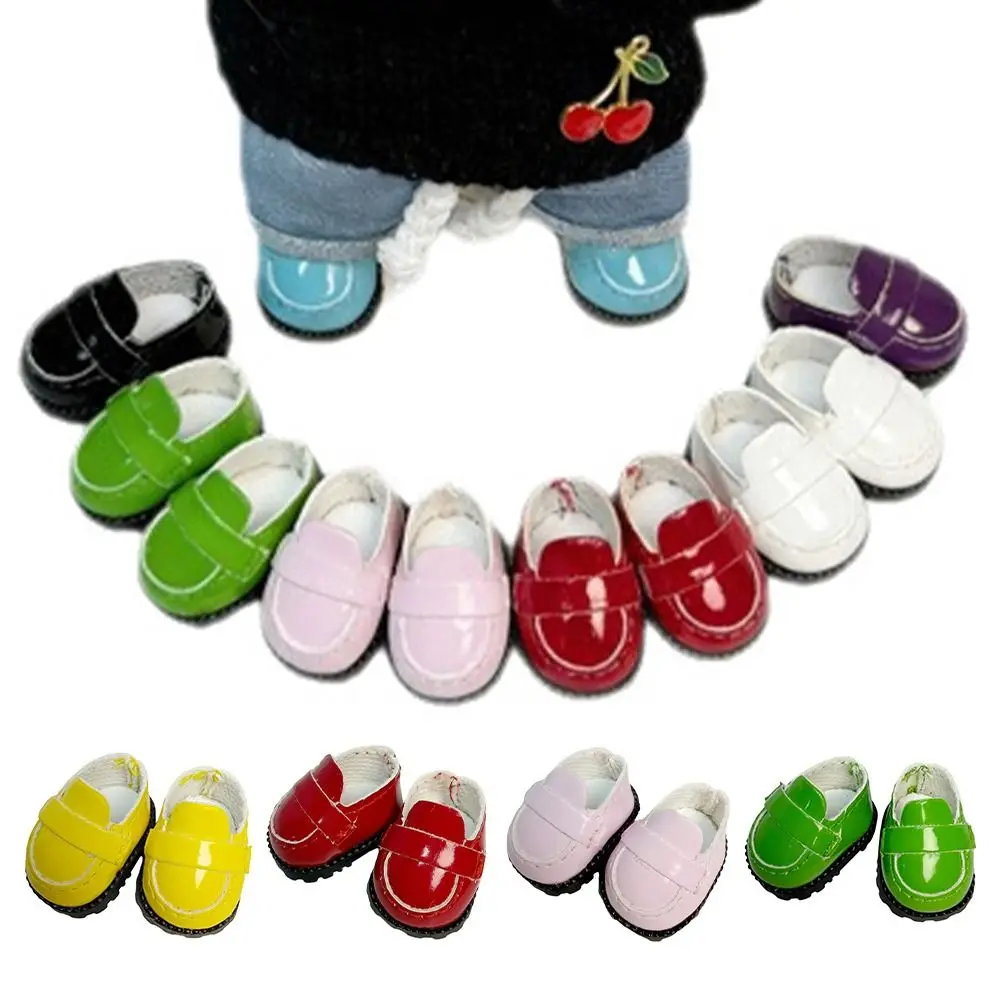 Doll Clothing 3.5cm Size Doll Leather Shoes Leather Material Miniature Design Doll Boots Small Size Doll Dress-Up OB27 Doll