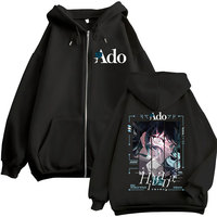 Ado 2025 World Tour Hibana Merch Zipper Hoodies Men Women Clothing Fashion Zip Up Sweatshirts Casual Fleece Hoodie Jackets Coats