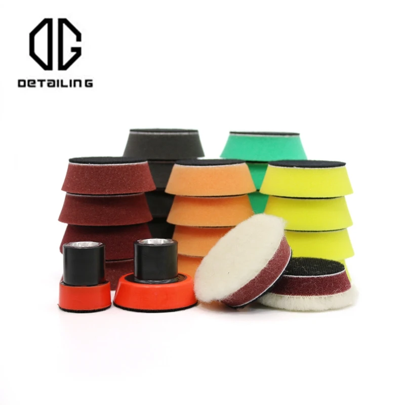 DETAILING 9/12/29 Pcs Buffing Waxing Polishing Sponge Pads Kit Car Wheel Hub Polish Buffing Set 2 Inch Mini Detailing Pads
