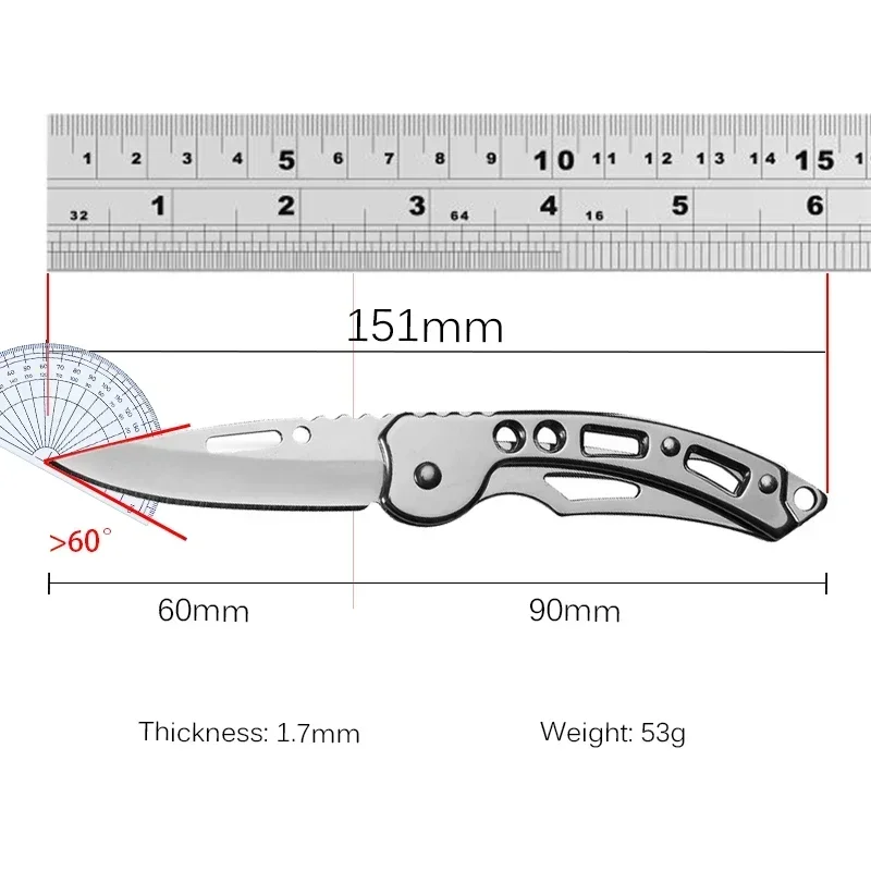 New Stainless Steel Folding Fruit Knife Outdoor Camping Knives Vegetable Fruit Peeling Knives Pocket Knife Kitchen Accessories