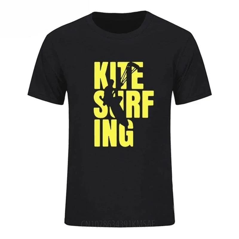 New Tshirts Kitesurfing Boarding Surfinger Harajuku Tees Streetwear Short Sleeve Top Clothing Black Tee Shirt for Men Streetwear