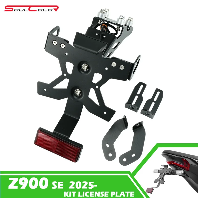 

Подходит для Z900 SE 2025 z900 25, комплект аксессуаров для мотоцикла, держатель номерного знака, светодиодный светильник, поддержка заднего брызговика