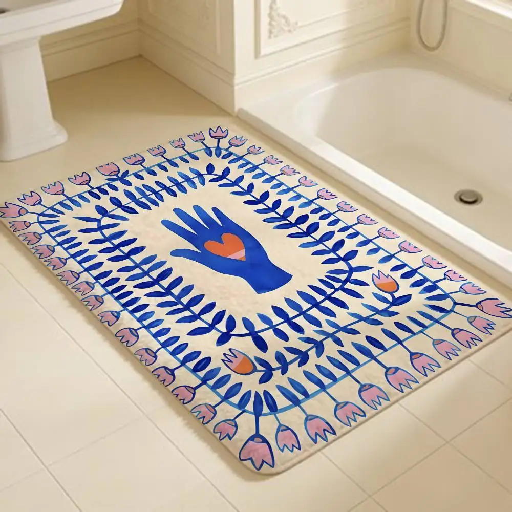 Ancient Egypt Abstract Colorful Tiger Door Mat Washable Non-Slip Living Room Sofa Chairs Area Mat Kitchen Doormat Area Rug
