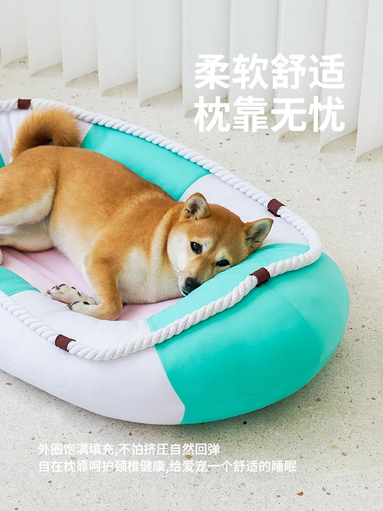 Zeze kayak kennel for all seasons, small and medium-sized Teddy corgi kennel, cool down in summer, dog house can be washed