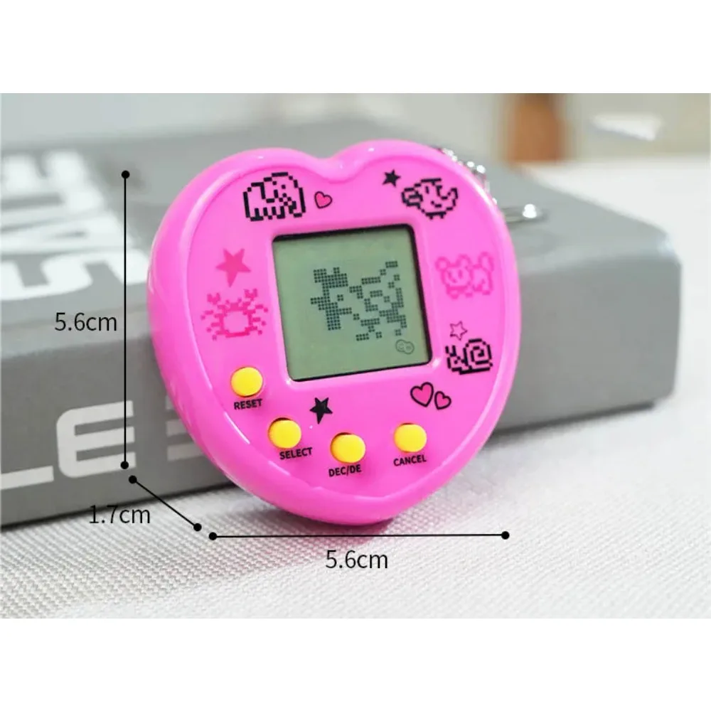 Transparentes elektronisches Haustierspiel, Handheld-Spielekonsolen-Spielzeug, virtuelles Cyber-Digital-Haustier, Pixel, lustiges Geschenk, Spielspielzeug