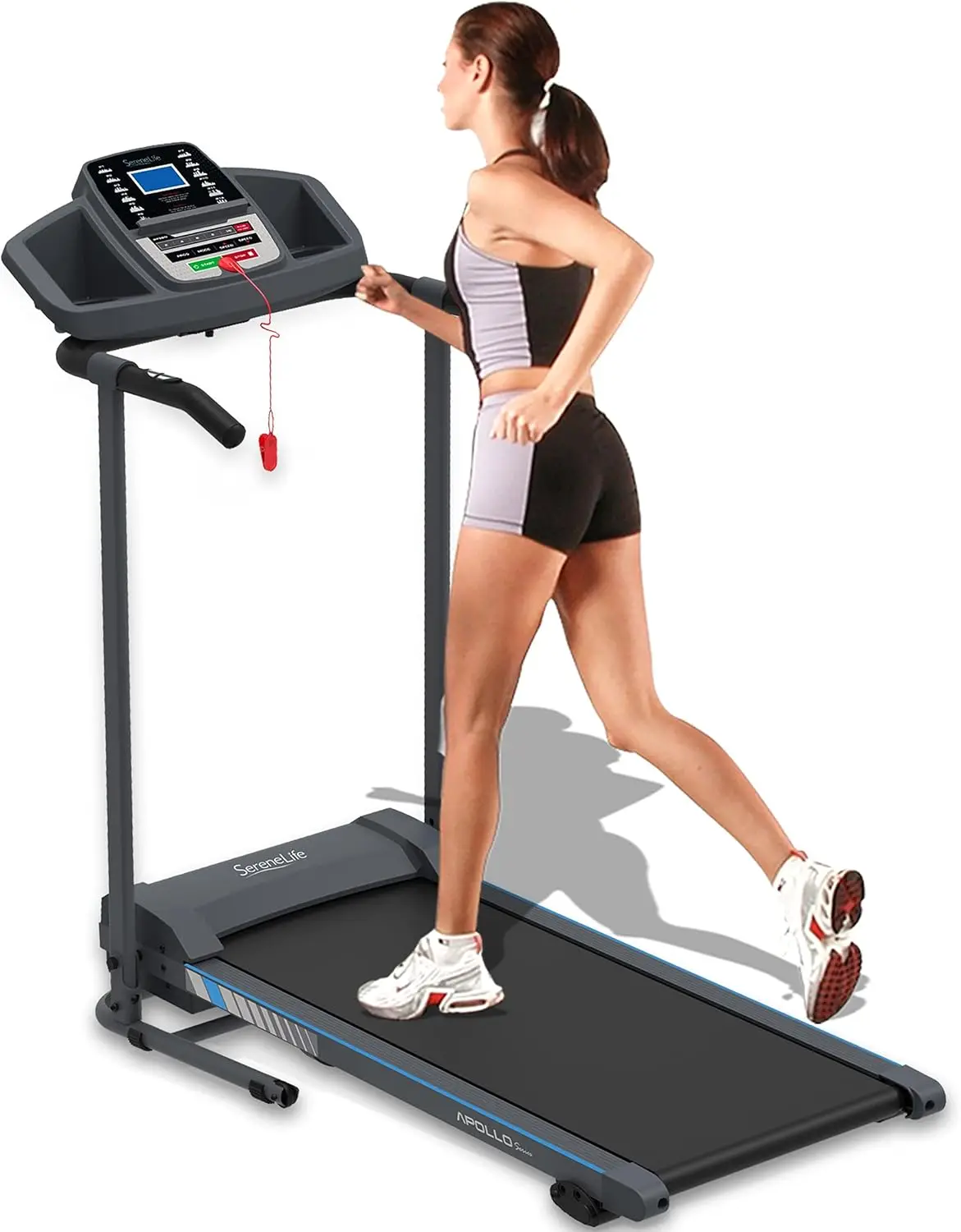 Folding Treadmill -  Home Fitness Equipment with LCD for Walking & Running - Cardio Exercise Machine - Preset