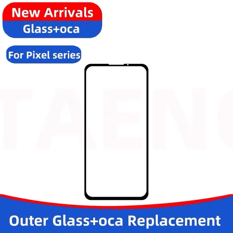 10 unids/lote TAENO revestimiento oleofóbico pantalla táctil de cristal + OCA para Google Pixel 4 4A 4XL 5 6 6A 7A 8 8Pro 9 9pro pantalla táctil chapada