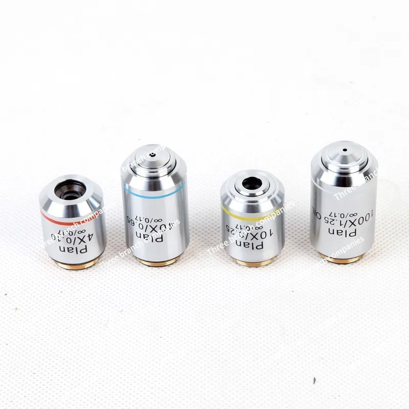 Microscope Lens Accessories Microscope Infinite Distance Objective Lens Metal 195 Infinite Distance Objective Lens 4X/10x/40x