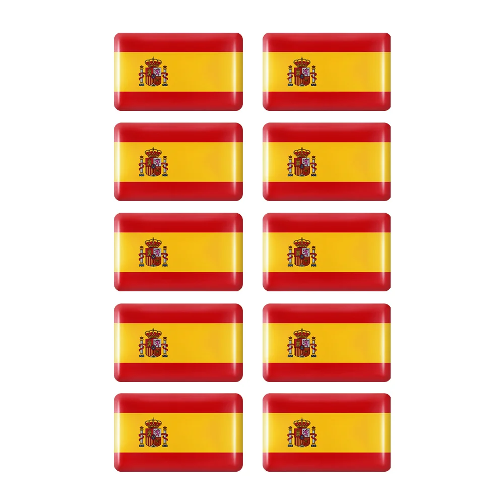 10PCS Car Decoration Stickers For Spain USA France Russia Italy Brazil Poland Ukraine UAE Germany Korea Sweden UK National Flags