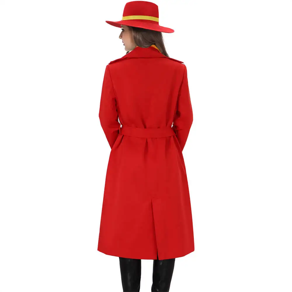 Anime Carmen Sandiego Cosplay Costume Party Dress Cartoon Halloween Birthday Outfits for Women