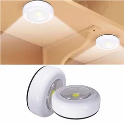 Luz led nocturna con pegatina adhesiva para espacios del hogar, bombilla inalámbrica de pared, armario, cajón, dormitorio, cocina, debajo de gabinete