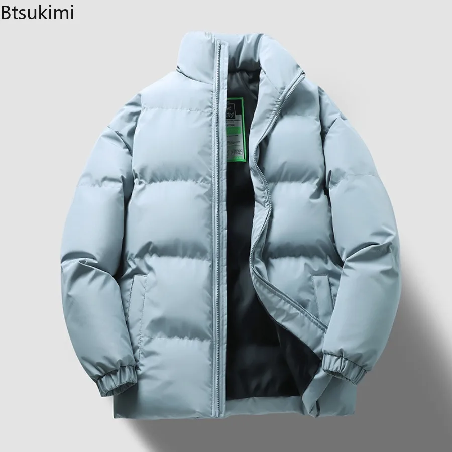 Down Cotton Jackets Men's Winter Thickened Cotton-padded Coats New Men and Women Stand Collar Casual Warm Parkas Couple Clothes