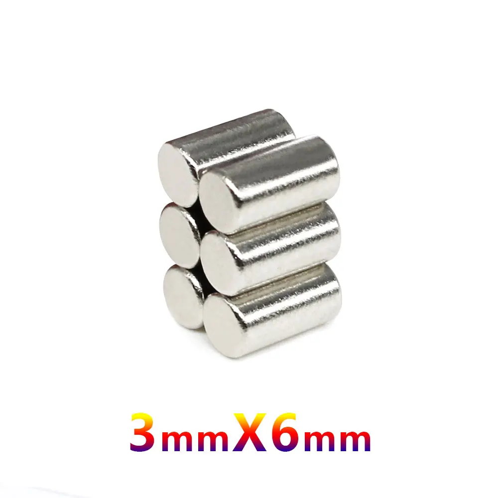 20/50/100/500/1000PCS 3x6 Small Search Minor Magnet 3mm x 6mm Bulk Round Neodymium Magnets 3x6mm Disc Magnets strong 3*6 mm