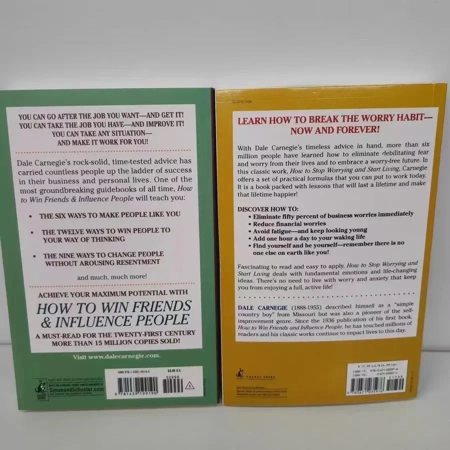 Imagem -03 - Carnegie Books Grupo Como Fazer Amigos e Influenciar Pessoas Como Parar de se Preocupar e Começar a Viver em Inglês Livros