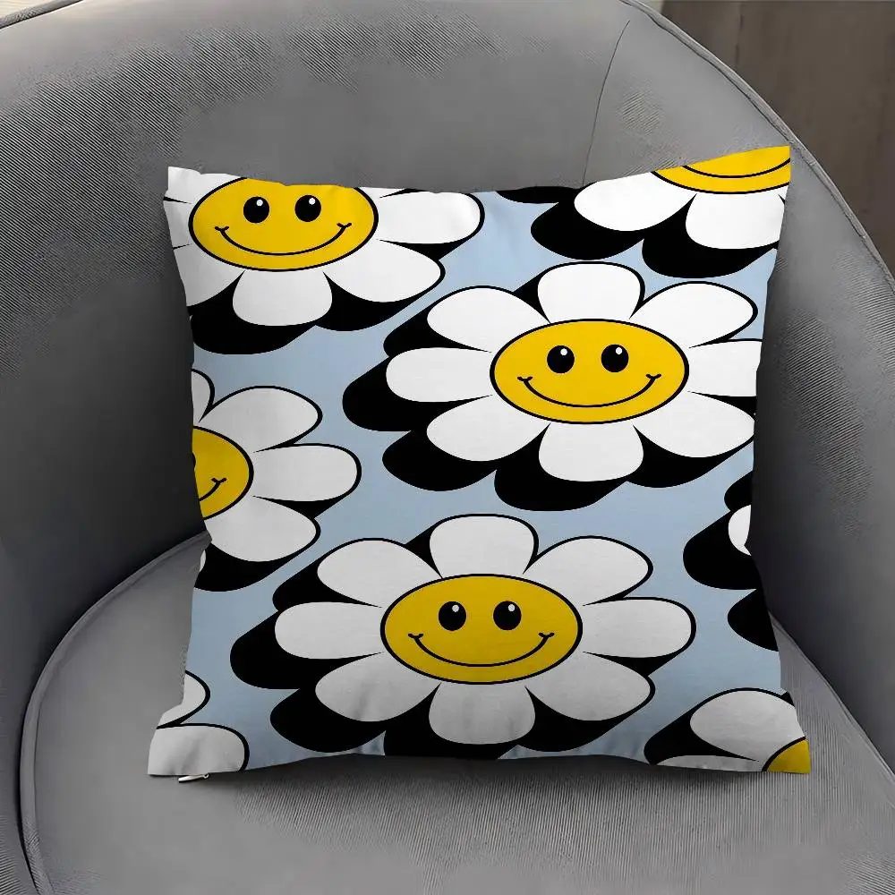 مبتسم ديزي نمط وسادة غطاء أريكة غطاء الوسادة غرفة المنزل الديكور الأطفال هدية