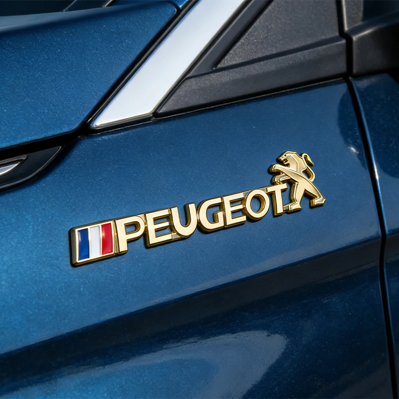 Car trunk badge logo metal sticker fender car sticker suitable for Peugeot 108 206 207 208 301 307 308 406 407 408 508 2008 3008
