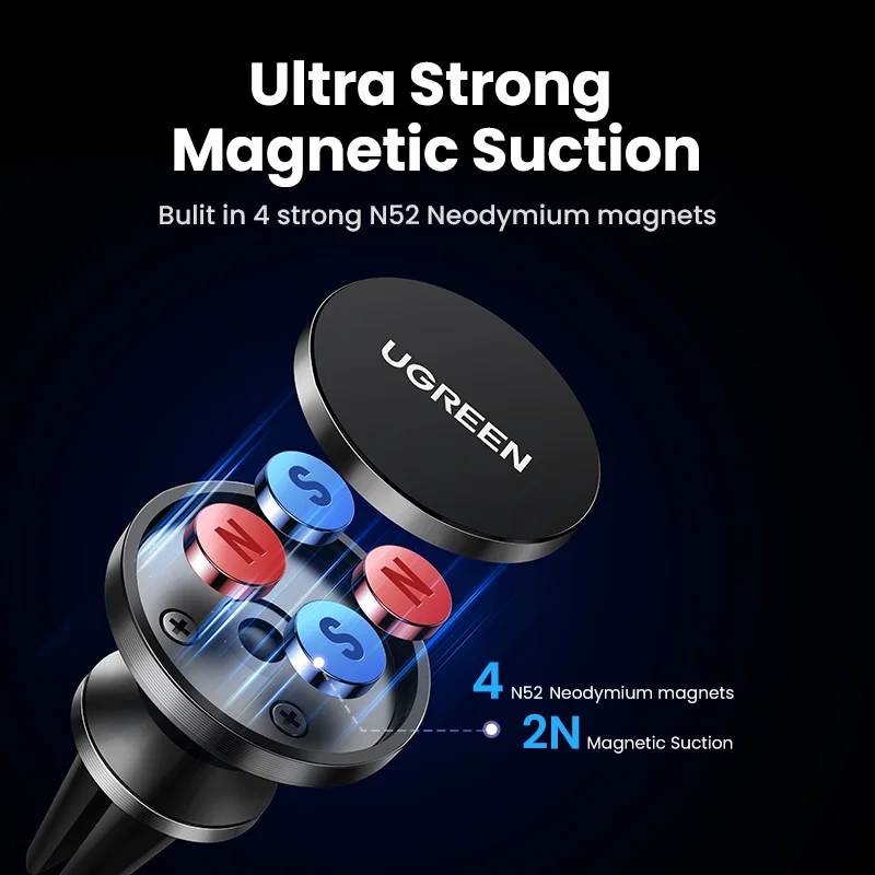 【New-in Sale】UGREEN Magnetic Car Phone Holder Universal For iPhone 16 15 14 Pro Max Xiaomi Samsung Dashboard Car Phone Stand