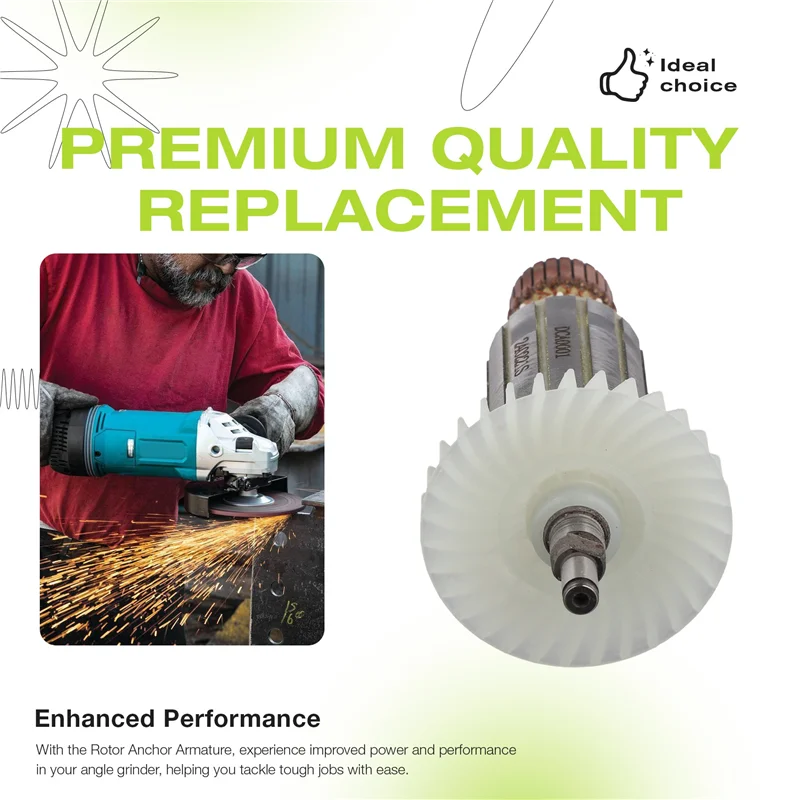 【Obniżka ceny!】Wirnik kotwicy ręcznej szlifierki kątowej Zamiennik wirnika do 9523NB S1M-FF-100A