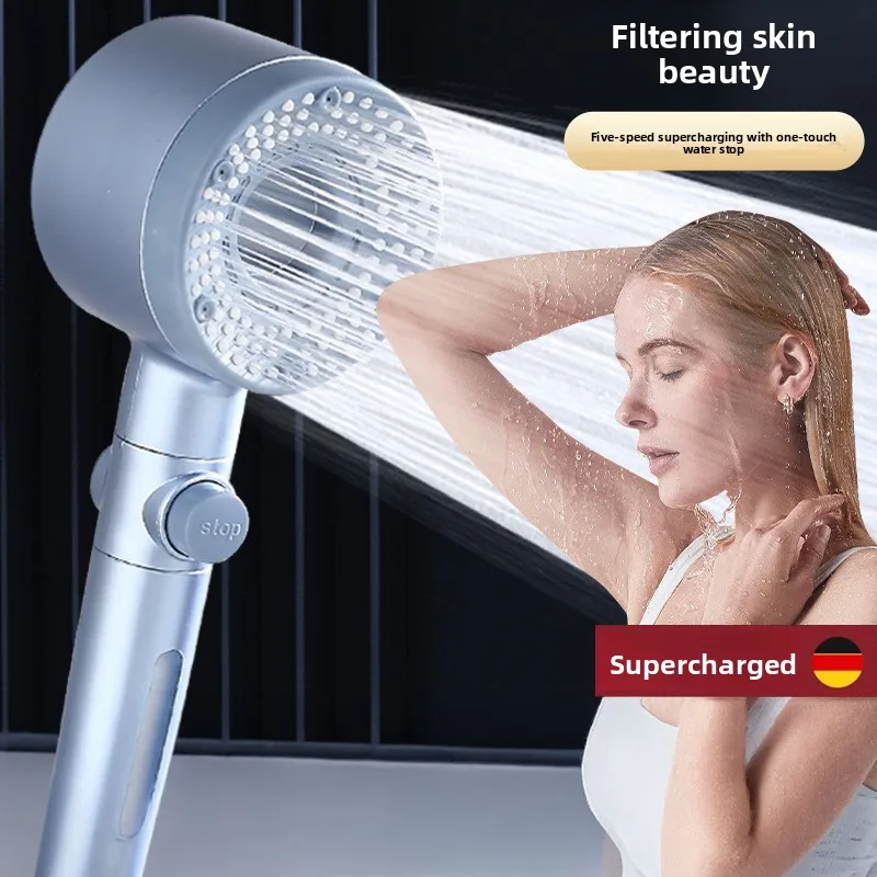 

Мощная душевая лейка с фильтром и высоким давлением для ванной комнаты, аксессуары для душа